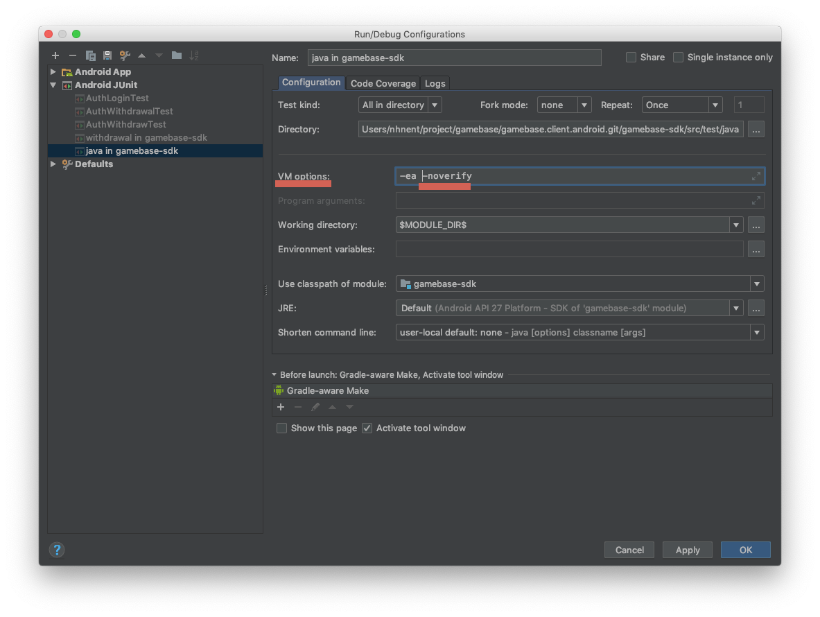 test coverage with robolectric